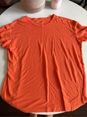 Aerie Oversized Worn in Orange Tee